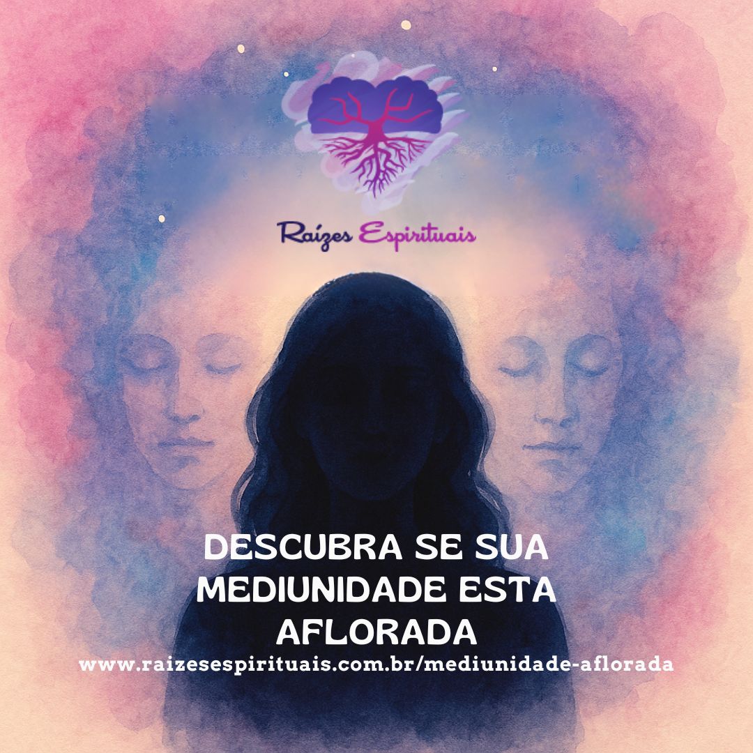 Ilustração de mulher com sensibilidade mediúnica aflorada sentindo presenças espirituais